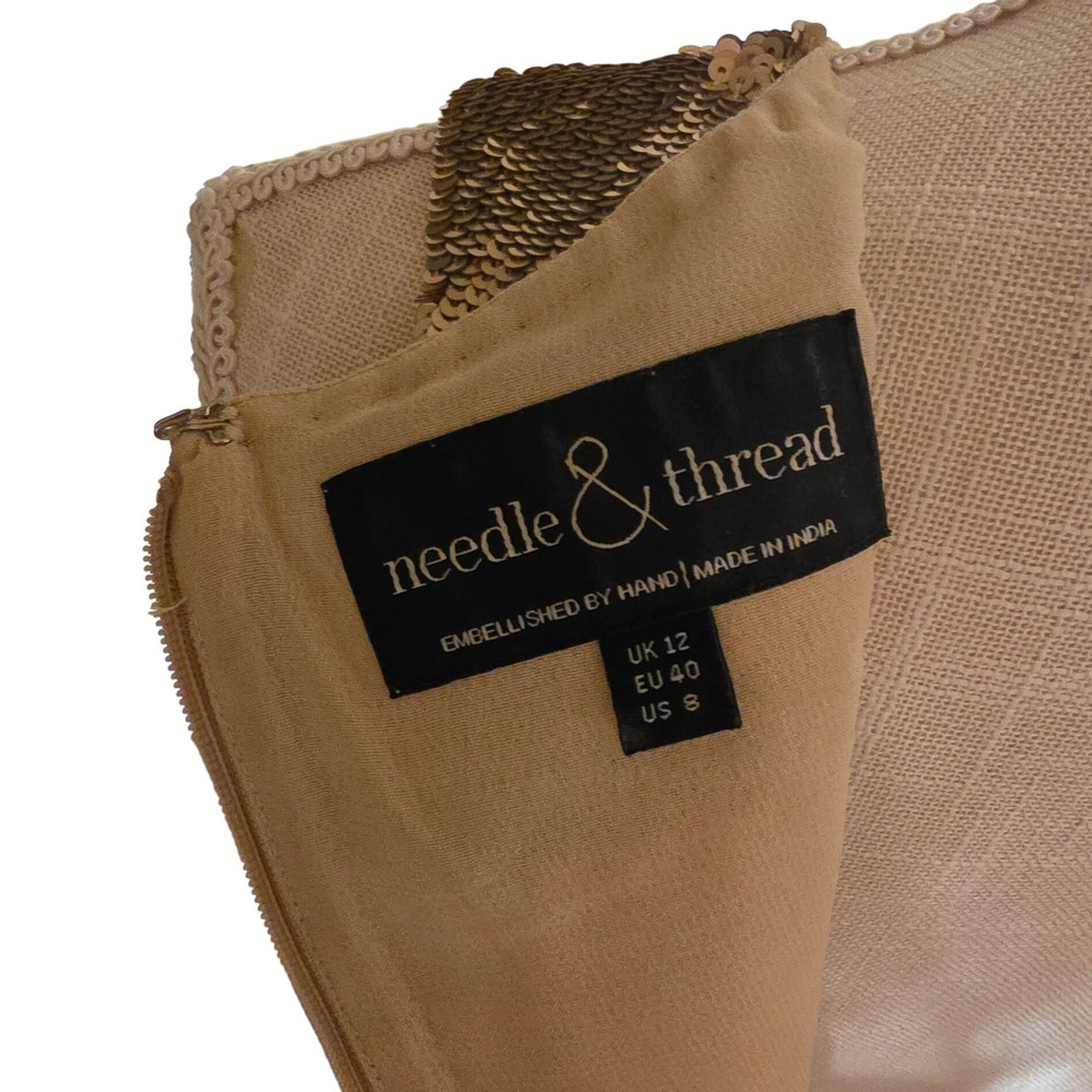 Needle Thread Embellished Sequin Geometric Mini D… - image 5